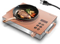 Electric Cooktop Single Burner, 110V Portable Electric Stove 1800W, One Burner Hot Plate with Knob & Touch Control, Countertop, Timer & Safety Lock, 110-120V Plug in(Orange)