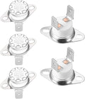 uxcell KSD301 Thermostat 130°C/266°F 10A Normally Closed N.C Adjust Snap Disc Temperature Switch for Microwaves Oven Coffee Maker 5pcs,Ceramic Material
