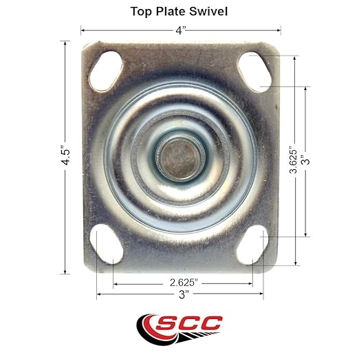 Service Caster Brand Replacement Caster for Uline Caster H-3327SWB - Swivel Top Plate Caster with 8 Inch Rubber on Metal Wheel and Top Lock Brake - Fits Platform, U-Boat and Panel Trucks H-1192