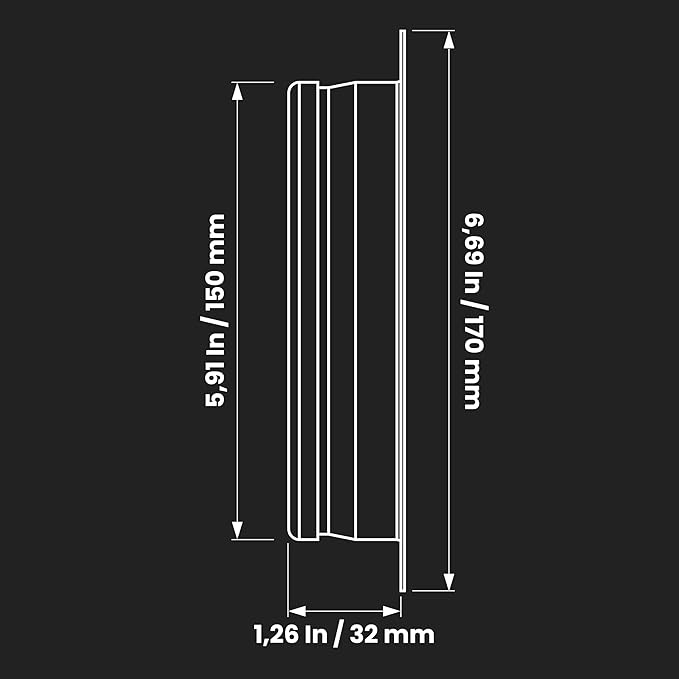 Repa Market 6'' Inch Metal Duct Connector Flange - Air Tight Vent Duct Collar - for Connecting Exhaust, Intake Flex and Straight Ducting - Heating, Cooling Universal HVAC Adapter - Home, Commercial