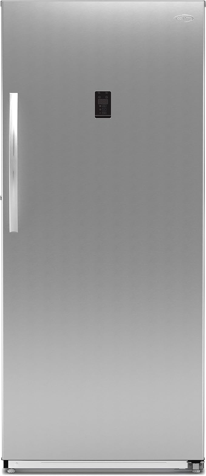 KoolMore 21 cu. ft. Upright Convertible Freezer/Refrigerator, 2-in-1 Appliance, Great Storage for Fresh or Frozen Food and Drinks, Clear Shelves and Drawers [Silver] (KM-RUF-21S)