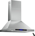 Range Hood, EKON NAP02 900CFM Wall Mount Range Hood Ducted/Ductless Convertible Kitchen Chimney Vent, 4 Speeds Touch Control/Remote,Delay Shut Off Function,Dishwasher-safe Filters (NAP02-30IN)