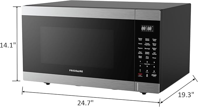 FRIGIDAIRE 2.2 Cu. Ft. Stainless Steel Microwave Oven, Multi Function, Programmable, 1,200 Watts