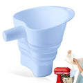 Flour Funnel for Kitchen Aid Mixer - Stand Mixer Attachment Compatible with (KSM150) 4.5-5 Qt Tilt-Head Mixers,Easy Pour Anti-Splash Baking Tool, Dishwasher Safe, for Egg Liquid and Both Flour -Blue