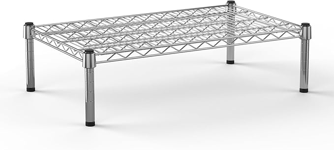 18''W x 30''L x 8''H Chrome Plated Wire Dunnage Rack | Off The Floor Storage