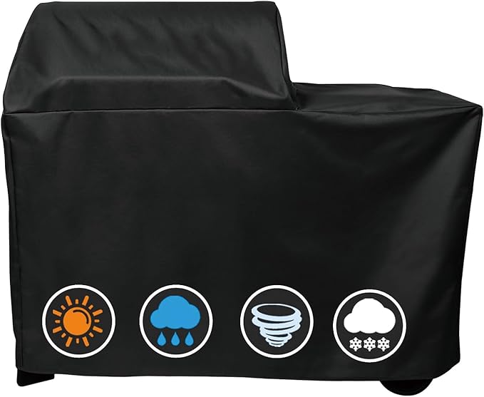 Grill Cover for Traeger Woodridge Grills, Heavy Duty and Waterproof Wood Pellet Smoker Cover for Traeger BAC761 Full-Length Woodridge TFB86MLH Grill Accessories