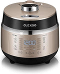 CUCKOO High Pressure Rice Cooker 3-Cup Uncooked / 6-Cup Cooked with Induction Heating Technology, Small Rice Maker with 16 Menu Options and Steam Plate, Voice Guide, Gold (CRP-EHSS0309F)