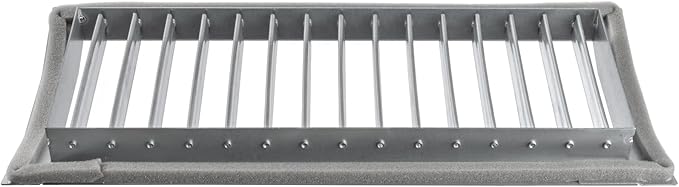 13" x 5" Grille for Round Spiral Duct - Galvanized Steel Register Vent Cover for HVAC Ducting System - 1 Way Adjustable Louver Blades - Air Duct Ventilation Grill Conditioner/Air Exhaust