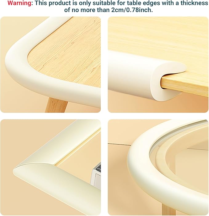 U Shape Edge Protectors for Glass Coffee Table,Foam Baby Proofing Safety Bumper Guard Strip,Corner Protectors for Kids,Extra Thick,Suitable for Furniture Fireplace,6.5 Ft/2m (Gray)