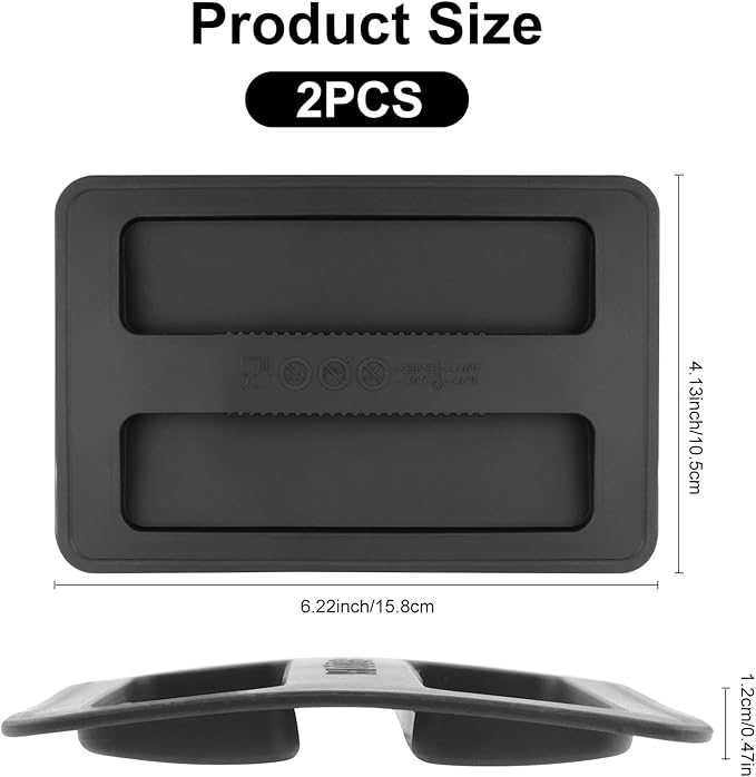 2Pack Silicone Toaster Cover,Heat Resistant Bread Machine Cover Toaster Lid Bread Maker Top Cover,Toaster Appliances Top Cover Bread Maker Dust Cover Sandwich Machine Part Accessories for Clean(Black)