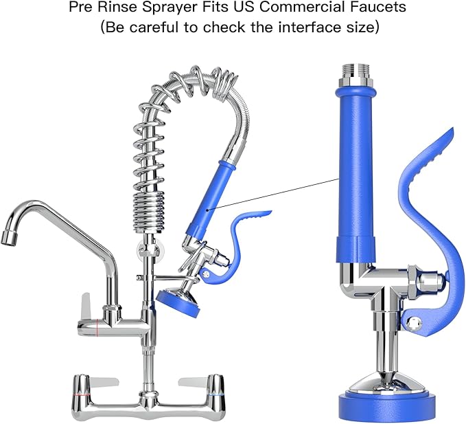 Commercial Dish Sprayer for Restaurant Sink: Akwadu Commercial Sink Sprayer for Commercial Faucets - High Pressure Pre Rinse Sprayers Replacement for Kitchen Dishwasher