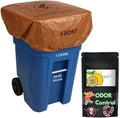 Trash Can Cover Odor Eliminating Bag with Elastic Band Lemon Scented Durable Chemical Free 45 Gallon 3 Pack