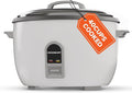 Commercial Rice Cooker, Large Capacity 20-Cup (UnCooked), 40-Cup (Cooked) with One Touch Operation and 12-Hour Keep Warm, Easy to Use and clean, 1200W