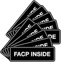 Signs ByLITA Standard FACP Inside Sign | Fire Safety Signage (Black) - Large 10 Pack