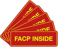 Signs ByLITA Standard FACP Inside Sign | Fire Safety Signage (Red/Yellow) - Medium 5 Pack