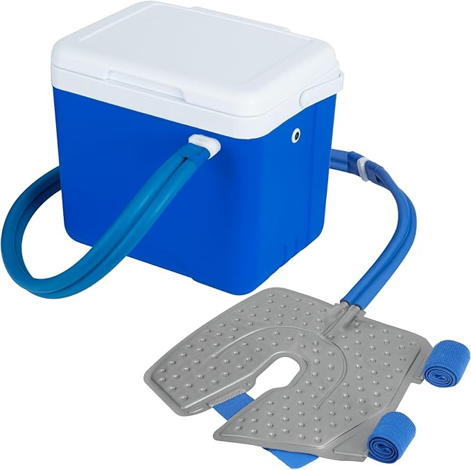 Cold Therapy Machine After Surgery Ice Machine with Knee Flexible Pad, Cryotherapy Machine for Knee Pain, Sprains, Swelling, Other Injuries, Quiet Pump,Timing Function (14 Quart)