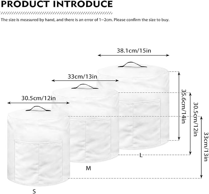 Sunflower Rooster Butterfly Dust Cover with Pocket for 6 Quart Instant Pot, Rice Cooker and Air Fryer, Round Protective Cover Dust-Proof Stain Resistant Electric Appliance Cover Easy to Clean