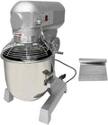110V Commercial Dough Mixer with 3 Types of Mixing Tools, 30L Stainless Steel Dough Kneading Machine, 1250W Adjustable Speed Bakery Equipment, Safety Lid Lock & Auto Stop Function