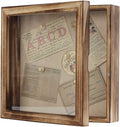 Freezing point Shadow Box Frame 10x10 Shadow Box Display Case with Linen Back Memorabilia Awards Medals Bouquet Photos Badge Baby Memory for Keepsakes Wedding Flower Pet Memorial Picture Flower
