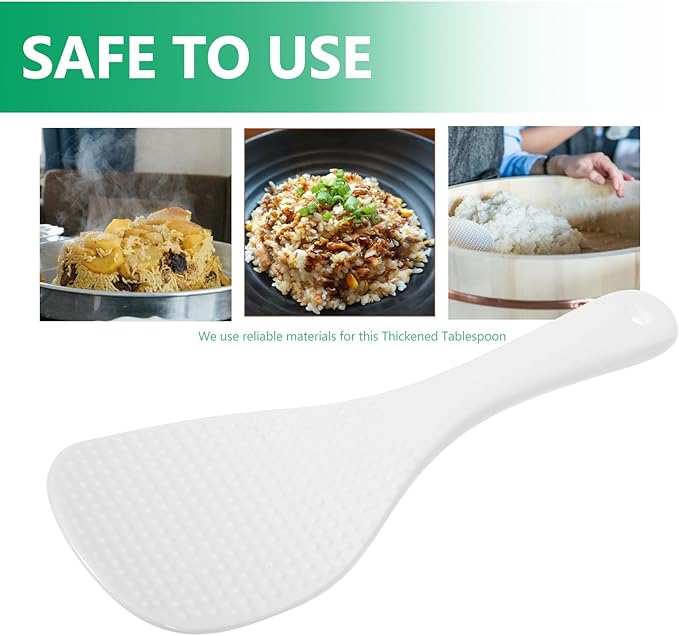 VOSAREA 2pcs Rice Spoons Ceramic Rice Paddles Non-stick Rice Serving Spoon Rice Potato Food Server Spatula Rice Scooper Kitchen Tool Rice Cooker Spoons Cooker Scoops