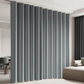 Room Divider Blackout Curtain Track Curtains Wall Dividers Panels Screen for Living Rooms Bedroom Office Privacy Partition Separation, W180 × L120 Inch,1 Panel, Light Grey
