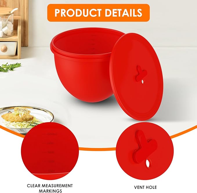 Omoiyari Premium Morandi Colors 3-Pack Silicone Bowl Liners with Lids for KitchenAid 6-Qt Bowl-Lift (Only), 2mm Extra-Thick Silicone, Odour-Free,Air Valves for Dough Proofing,Dishwasher Safe, BPA Free