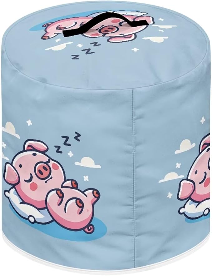 Xoenoiee Cute Pig Blue Pattern Pressure Cooker Cover for Instant Pot, Kitchen Appliance Dust Cover with Pockets for Rice Cooker Air Fryer Slow Cooker, for 8 Qt Pot