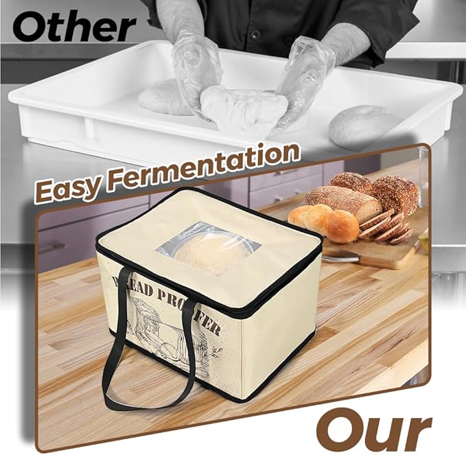 Folding Bread Proofing Box, Sourdough Bread Proofer Warming Box with Shelf and Heater Precise Temperature Fermentation (50–113℉) Dough Start Container for Home Making Pizza Baking Kombucha
