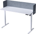 Desk Privacy Panel,2PCS L-Shaped Clamp-On Office Desk Divider,2-in-1 Adjustable Acoustic Desktop Partition Or Under Desk Modesty Screen,for Office,Home,Felt (Grey, 39.4" x 15.7")