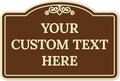 Custom Decorative Sign, Personalized Metal Sign for Business, Driveway, Home, Airbnb, Office Door Plaque, Brown Background 12x18 Inches, ACM, Fade Resistant, Made in USA by Sigo Signs