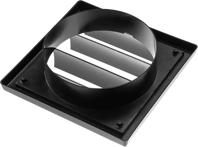 Repa Market 6 Inch Vent Cover - Black Plastic Shutter Wall Vent Cover - Louvered Vent Cover for Outdoor - Hood Vent, Exhaust Vent for Bathroom, Kitchen, House HVAC Air Duct Vent Cover Outside