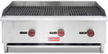 WESTLAKE 36"W Commercial Charbroiler Gas Countertop 3 Burner Natural Gas and Propane 90,000 BTU Char Broiler Stainless Steel BBQ Stove Grill for Restaurants