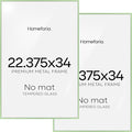 Homeforia 22.375x34 Sage Green Puzzle Frame, High End Metal 22.375 x 34 Picture Frames without Mat, 34x22.375 Poster Frame for Wall, 22.375 by 34 Puzzle Photo Frame, Tempered Glass, Wall Kit, Set of 2