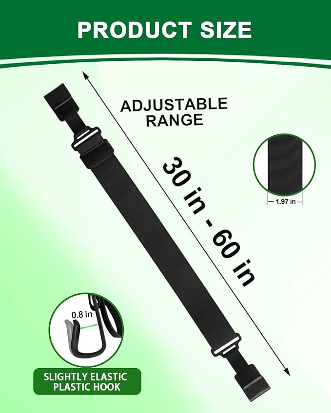 Adjustable Double Claw Trash Can Lock Strap to Prevent Raccoons, Mice, Dogs and Other Small Animals From Rummaging, Garbage Can Lid Lock Keeps Lid Securely in Place in Strong Winds (1 PC) | COMBATCH