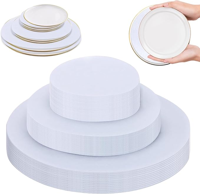 PureBalance 36 pieces pot and pan protectors for stacking - 3 sizes (4.5-10 inch) - felt pads for china storage containers pot protectors for stacking
