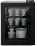 ADT Mini Freezer with Display Glass Door 2.1 Cu Ft Small with 2 Removable Shelves 7 Temperature Settings -8°F to 14°F Perfect for Liquor and Ice Cream