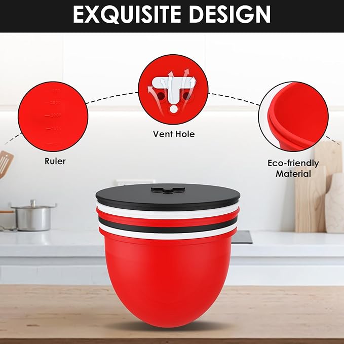 Omoiyari Premium MINT Silicone Bowl Liner with Lid for KitchenAid 5-Qt Tilt-Head (Only), 2mm Extra-Thick Silicone, Odour-Free & Heat-Resistant, Air Valve for Dough Proofing, Dishwasher Safe, BPA Free