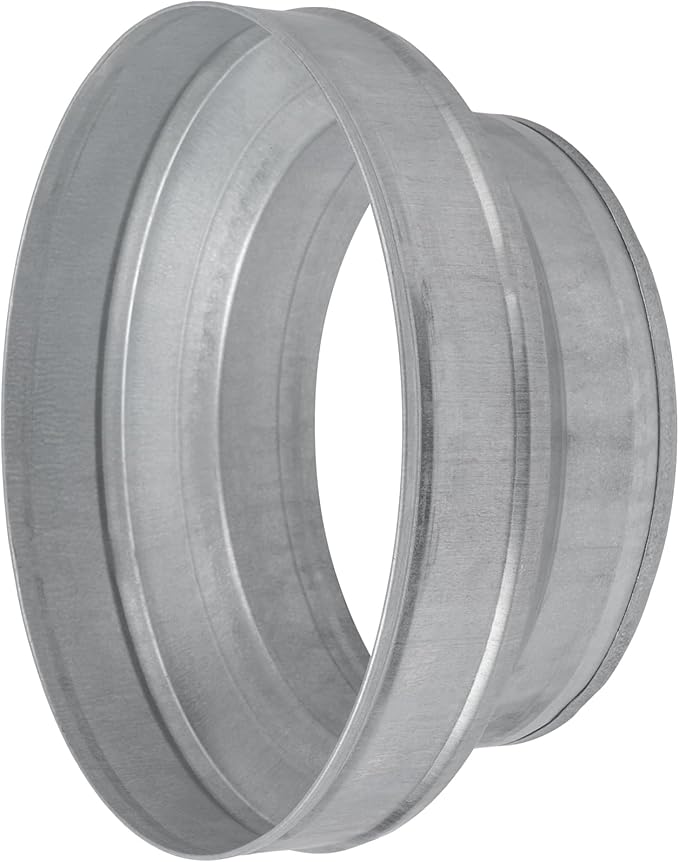 10" to 8" Inch Duct Pipe Adapter - Galvanized Steel HVAC Ducting Reducer for Ventilation - PVC Pipe, Hose Coupler - Heavy Duty Exhaust, Air Conditioner Fittings - Vent Flange Connector