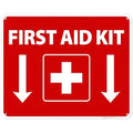 First Aid Kit Sign, (SI-1040) 24x30 Inches, 55 mil Thick HDPS (high Density polystyrene), Made in USA