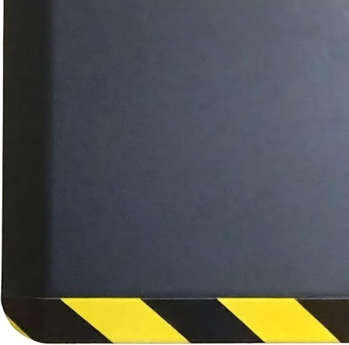 Rhino Mats, Anti-fatigue Mat Industrial, Ergonomic Safety Yellow Floor Mat, 2’ x 4’, Non-Slip Workstation Industrial Floor Mat for Back Pain