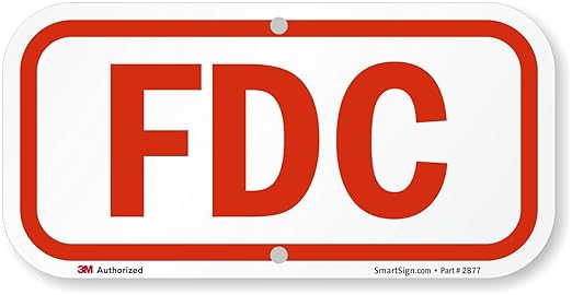 FDC Sign, Fire Department Connection Sign | 6x12 3M High Intensity Grade Reflective Aluminum, Made in USA