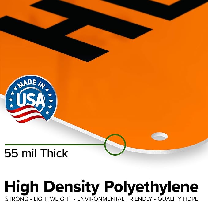 Custom warning Sign, OSHA Sign, 18x24 Inches, 55 mil thick HDPE (high density polyethylene), Made in USA by My Sign Center
