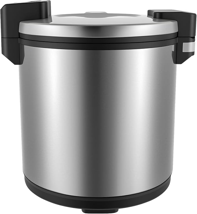 23L/6gal Commercial Rice Warmer with Nonstick Inner Pot and Rice Spoon, Large Capacity Soup Warmer, Stainless Steel Electric Food Warm for Home, Restaurant, Hotel Canteen
