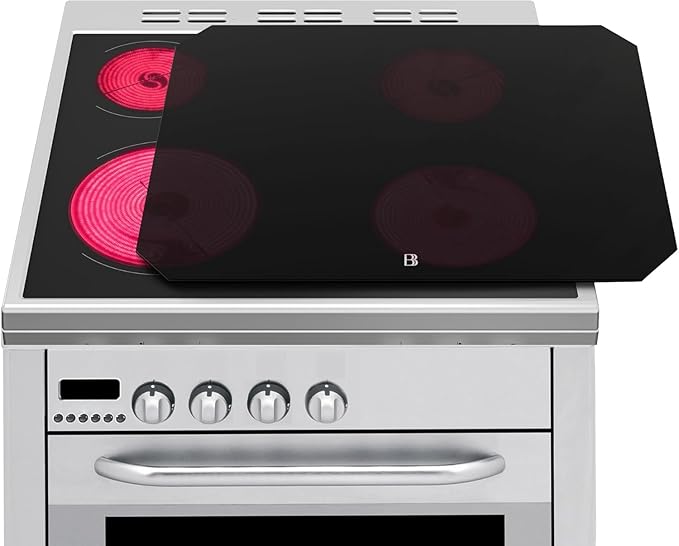 Electric Stove Cover Protector - Can be Used While Cooking - Glass Panel Overlay - Can Withstand over 1400 °F - Kitchen Essential for Cooktop Protection (28" x 19.5")