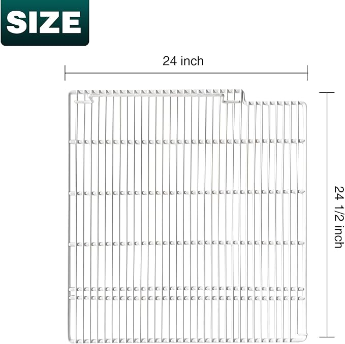 Commercial Freezer and Refrigerator Replacement Shelves for Three-Door Freezers, Set of 3, Epoxy-Coated Gray Steel Wire Shelves