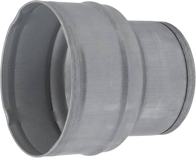 4" to 3" Inch Duct Pipe Adapter - Galvanized Steel HVAC Ducting Reducer for Ventilation - PVC Pipe, Hose Coupler - Heavy Duty Exhaust, Air Conditioner Fittings - Vent Flange Connector