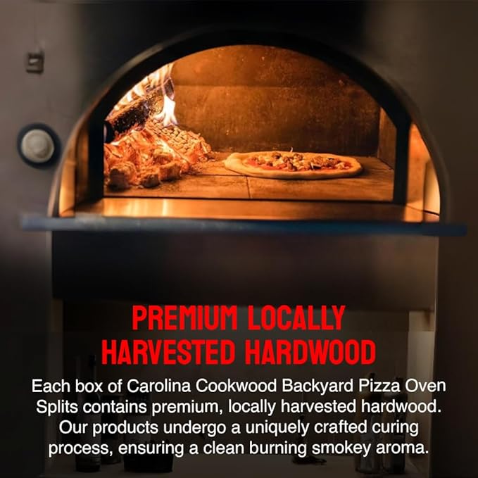 Pizza Oven Wood, 10 to 12‑Inch Firewood Logs, Cherry Hardwood Splits for Wood-Fired Pizza Ovens, USA Made, Sustainably Milled, Approximately 20-25 lbs