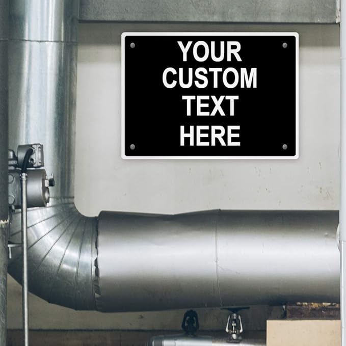 Aluminum Weatherproof Metal Sign Multiple Sizes Custom Personalized Text Here Black White Traffic Regulation Horizontal Street Signs 24x18Inches