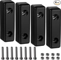 Flutesan 4 Pcs Rubber Bumper Pads 8.3 x 4.5 x 2.4 Inch Dock Bumpers Automotive Blocks Rubber Bump Stop Black Guards Dock Buffer for Truck and Trailer Protection, Equipment and Delivery Bays