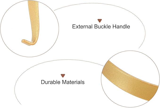 uxcell Metal Tea Pot Handle External Buckle Teapot U-Shape Handle Replacement for Span 2.8-3.5 Inch Ceramic Pottery Teapot Kettle Accessories Supplies, Gold